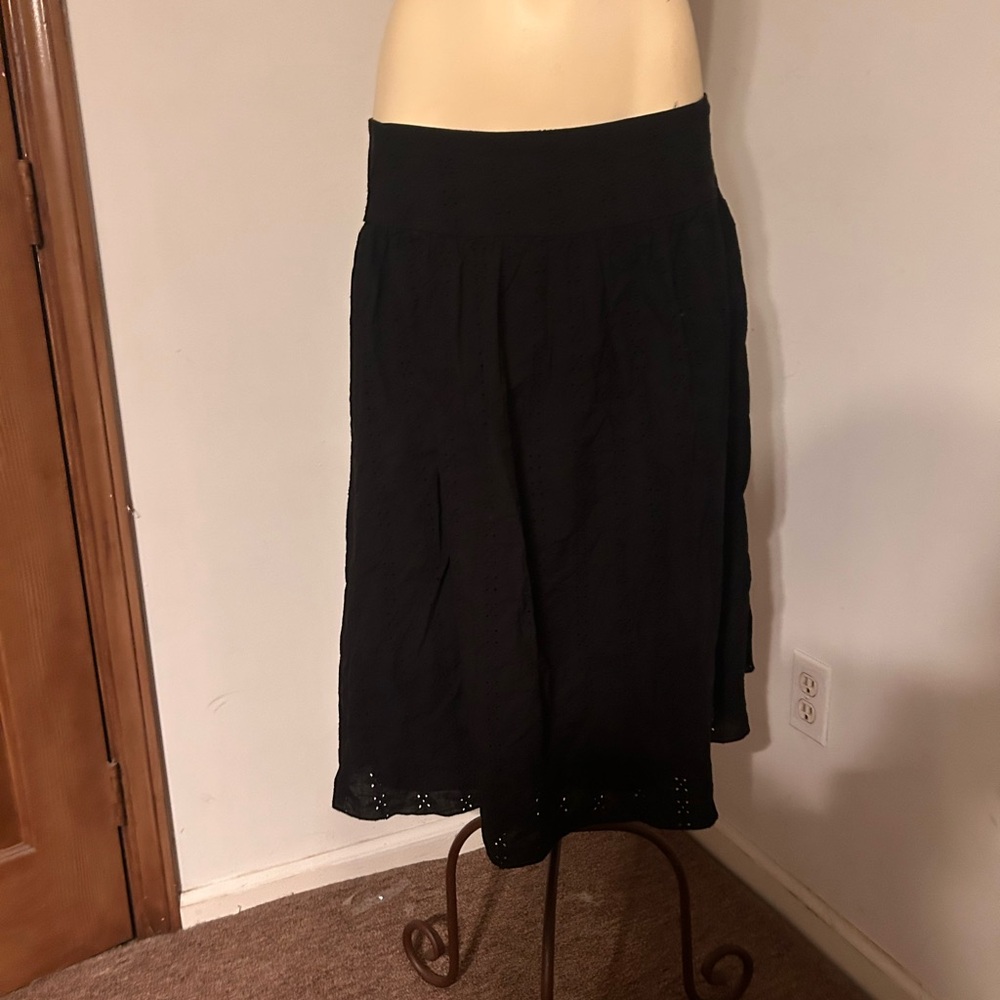 Autograph Black Midi A-Line Skirt for Work